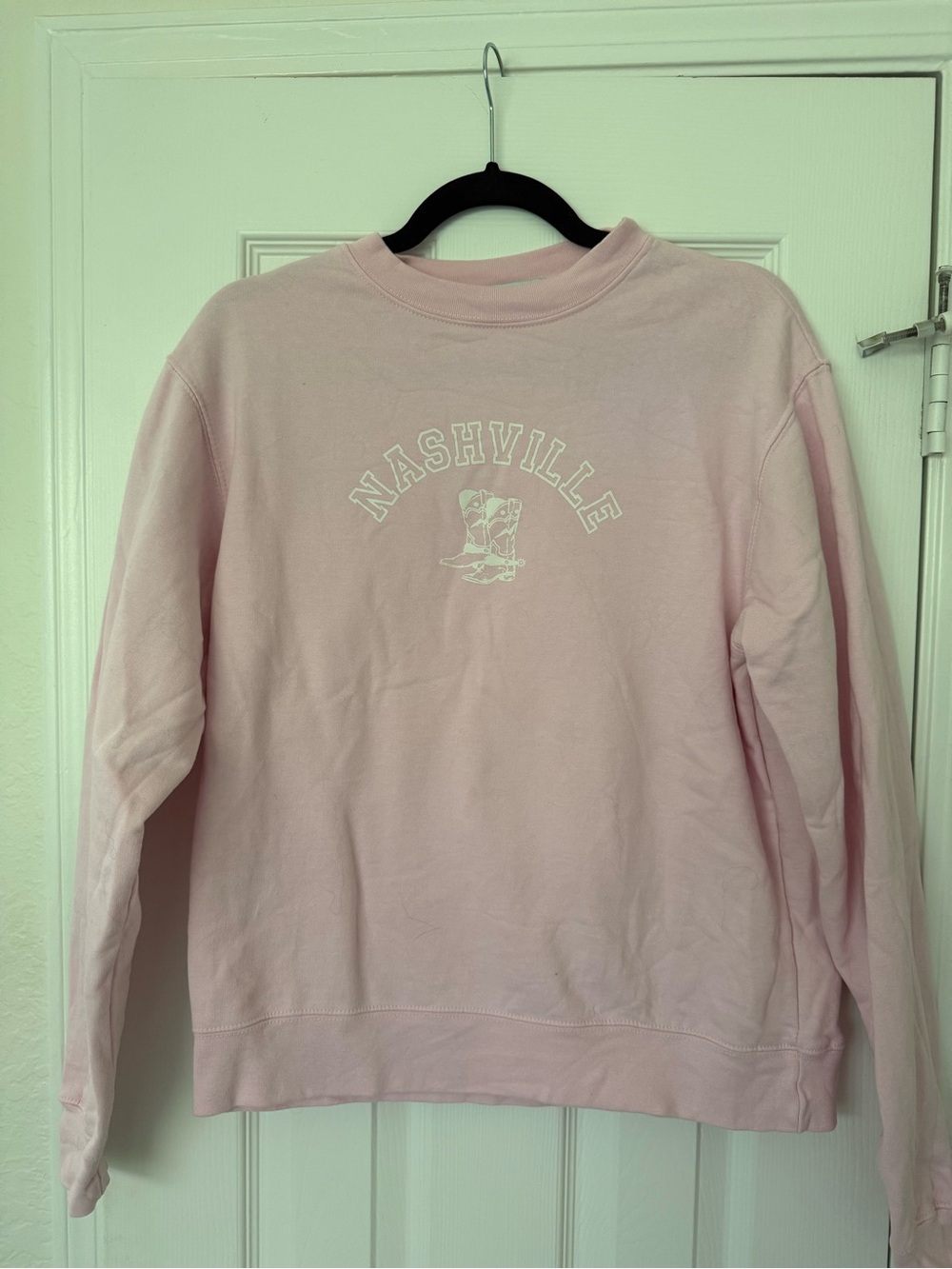 LoveShackFancy x First Port Pastel Pink Nashville Crewneck Sweatshirt